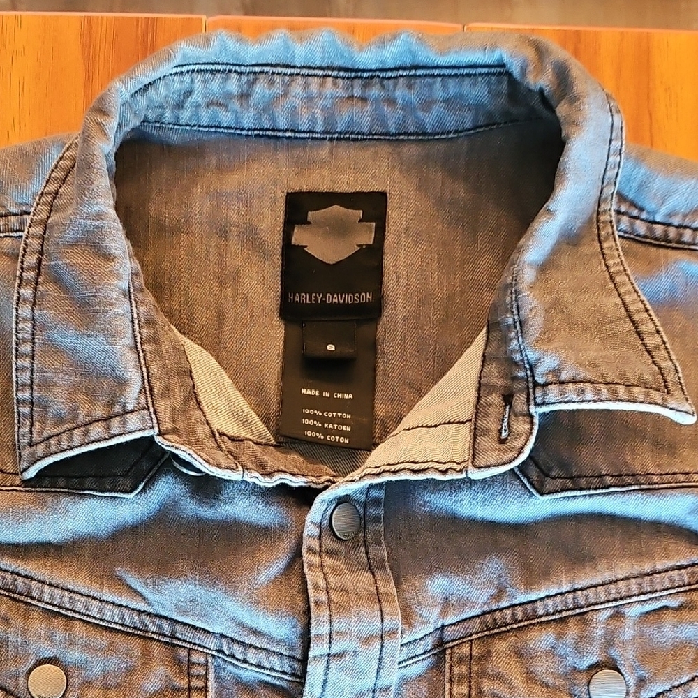 Harley-Davidson Gray Denim Shirt